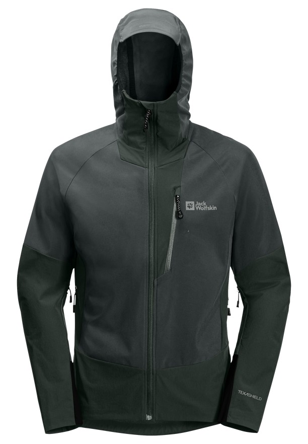 Black Men Jack Wolfskin Alpspitze Hoody Ski Jackets | 36961247