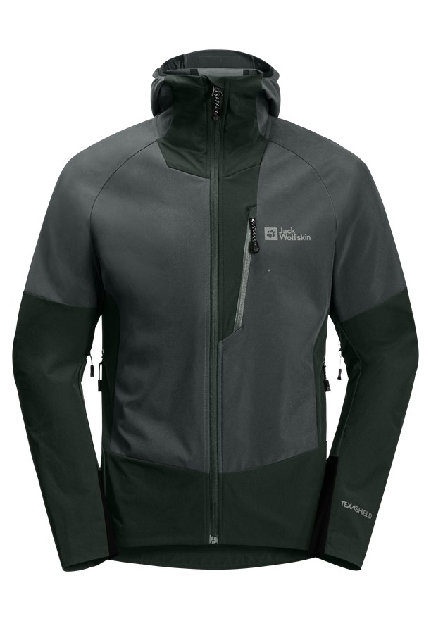 Black Men Jack Wolfskin Alpspitze Hoody Ski Jackets | 36961247
