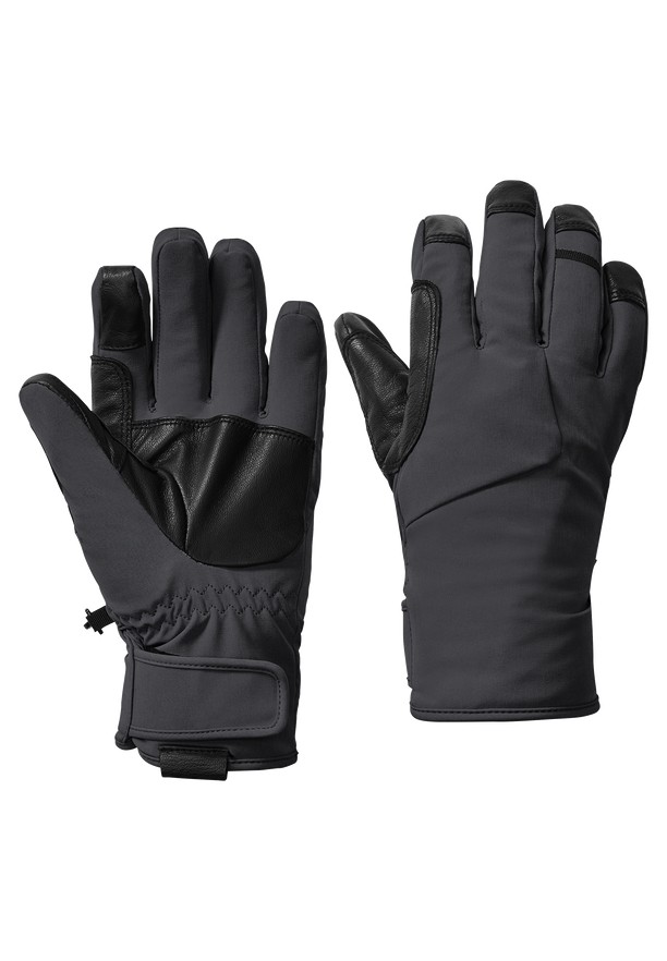 Black Men Jack Wolfskin Alpspitze Merino Gloves | 46627747