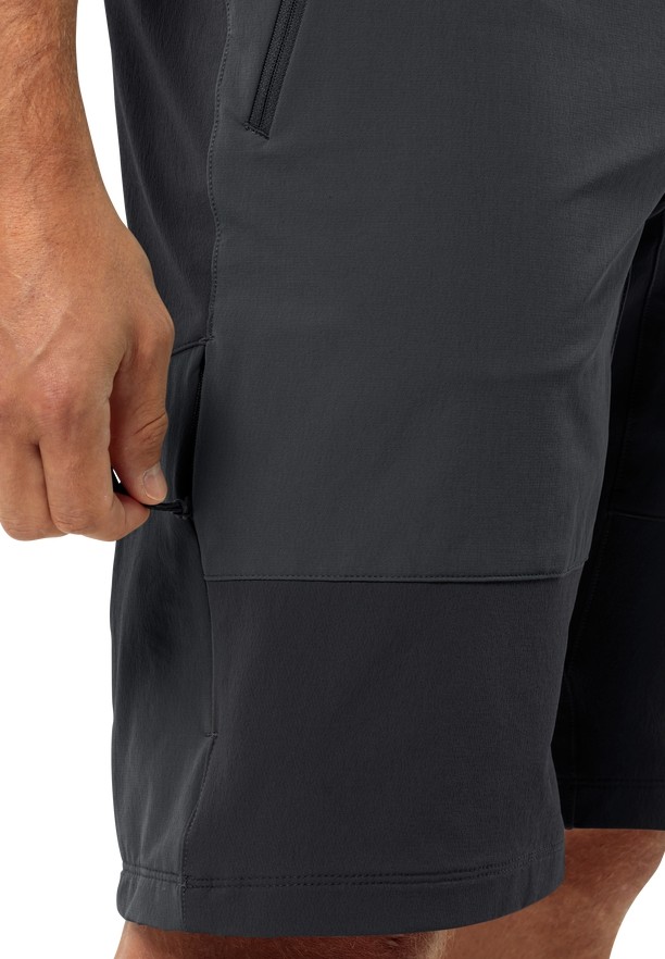Black Men Jack Wolfskin Andur Shorts | 50456663