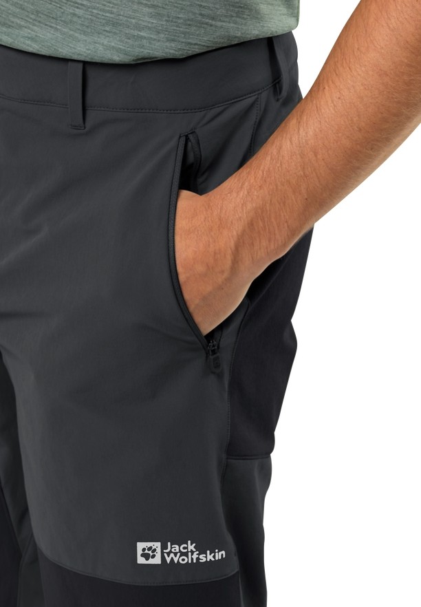 Black Men Jack Wolfskin Andur Shorts | 50456663