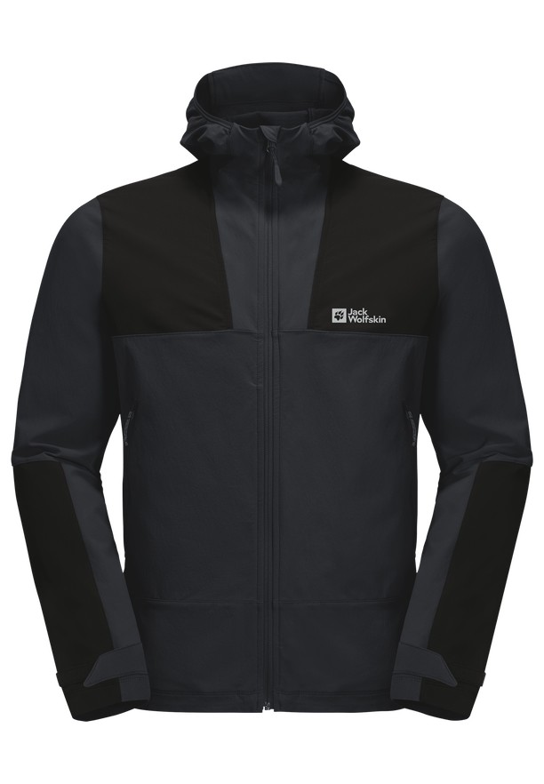 Black Men Jack Wolfskin Andur Softshell Jackets | 97036340