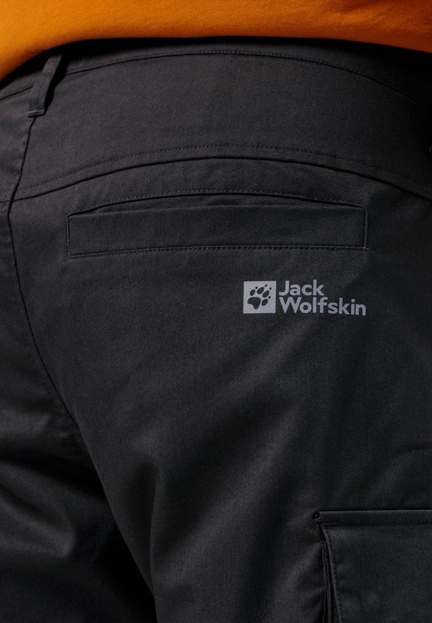Black Men Jack Wolfskin Arctic Road Cargo Pants | 20587379