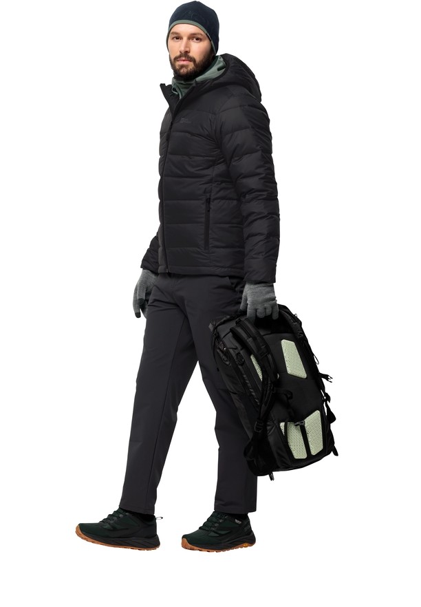 Black Men Jack Wolfskin Ather Hoody Down Jackets | 96209262