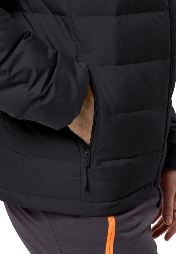 Black Men Jack Wolfskin Ather Hoody Down Jackets | 96209262