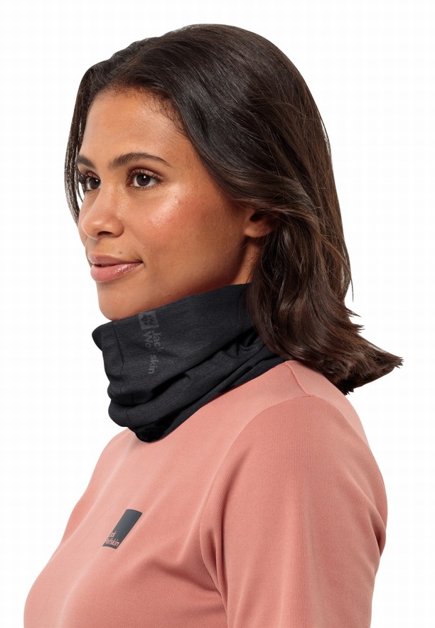 Black Men Jack Wolfskin Basic Neck Warmer | 91232169