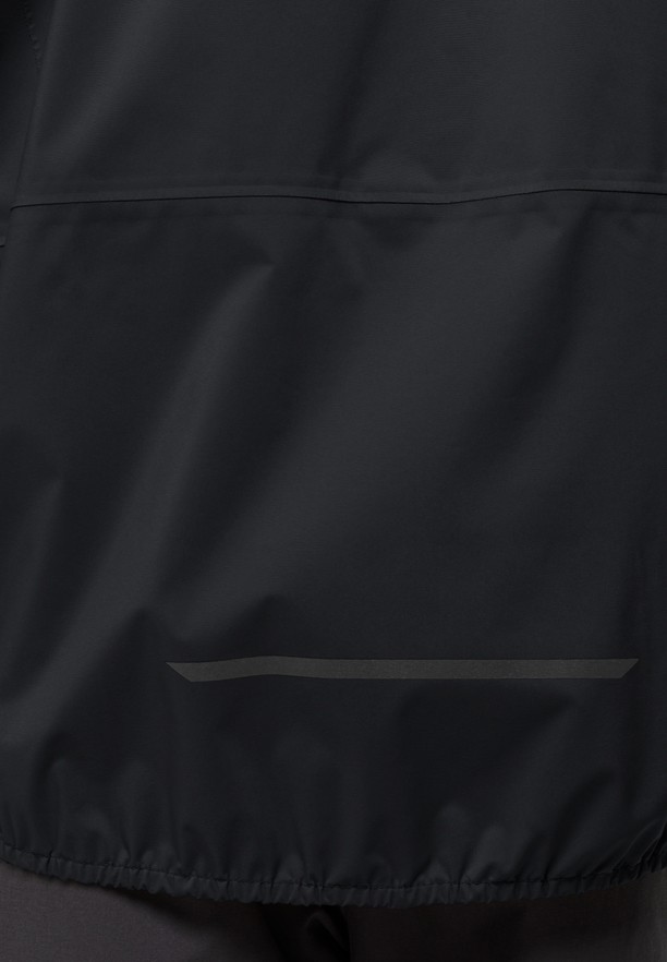 Black Men Jack Wolfskin Bike Commute 2.5l Rain Jackets | 95440695