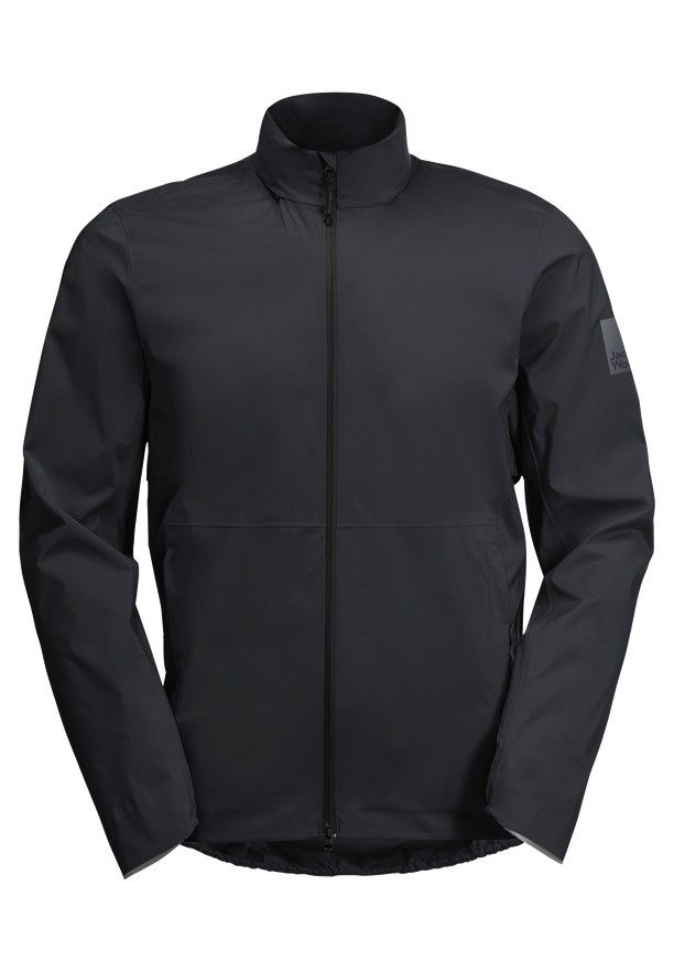 Black Men Jack Wolfskin Bike Commute 2.5l Rain Jackets | 95440695
