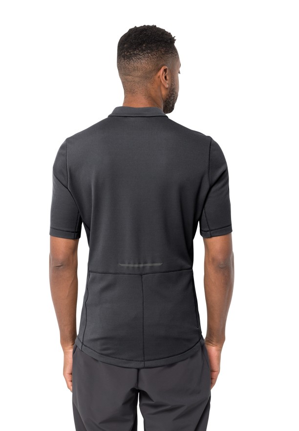 Black Men Jack Wolfskin Bike Commute Hz T Shirts | 11002223