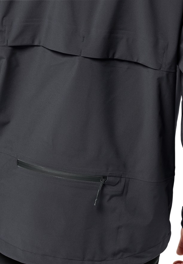 Black Men Jack Wolfskin Bike Commute Mono Rain Jackets | 41258009
