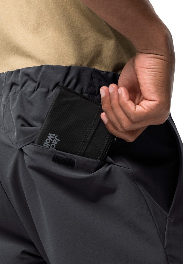 Black Men Jack Wolfskin Bike Commute Pants | 38797811