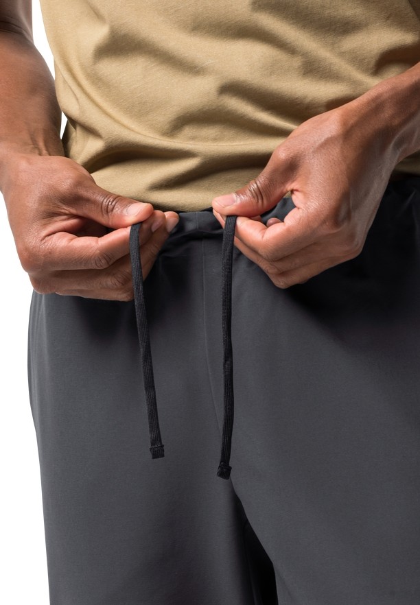 Black Men Jack Wolfskin Bike Commute Pants | 38797811