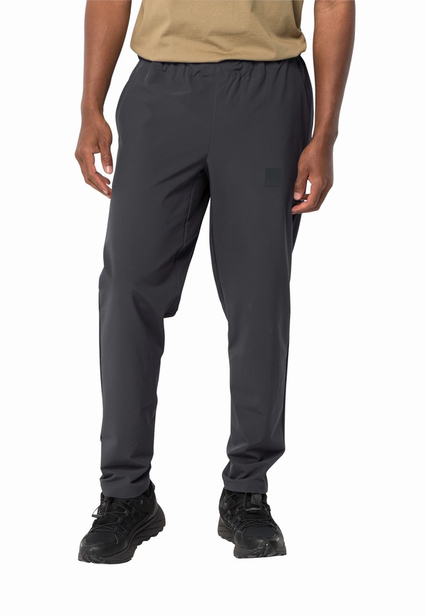 Black Men Jack Wolfskin Bike Commute Pants | 38797811