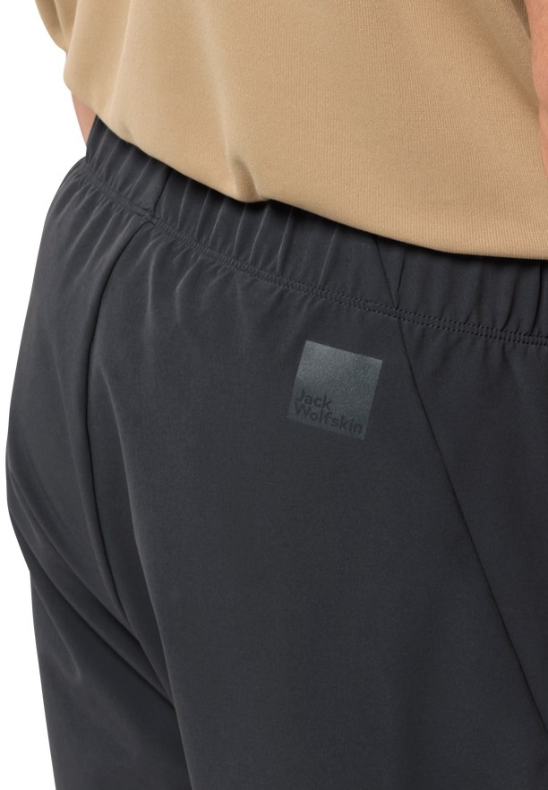 Black Men Jack Wolfskin Bike Commute Shorts | 79742924