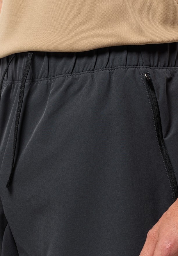 Black Men Jack Wolfskin Bike Commute Shorts | 79742924