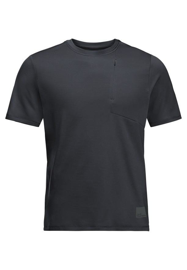 Black Men Jack Wolfskin Bike Commute T Shirts | 65149611