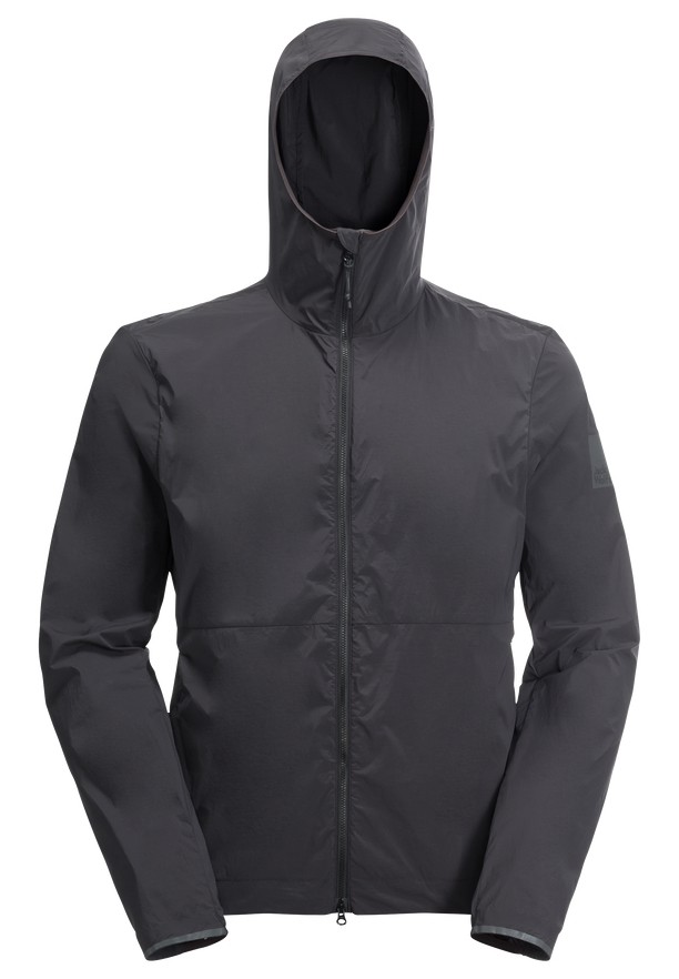 Black Men Jack Wolfskin Bike Commute Wind Softshell Jackets | 26212963