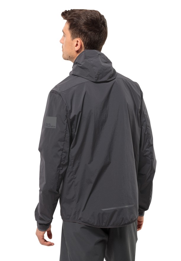 Black Men Jack Wolfskin Bike Commute Wind Softshell Jackets | 26212963