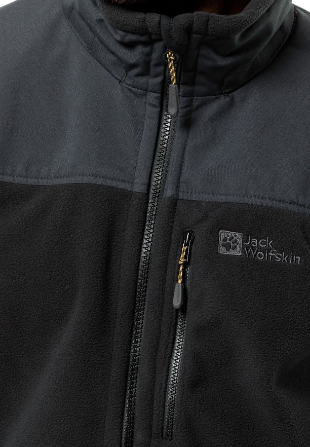 Black Men Jack Wolfskin Bornberg Hoody Softshell Jackets | 82337359