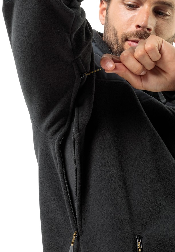 Black Men Jack Wolfskin Bornberg Hoody Softshell Jackets | 82337359