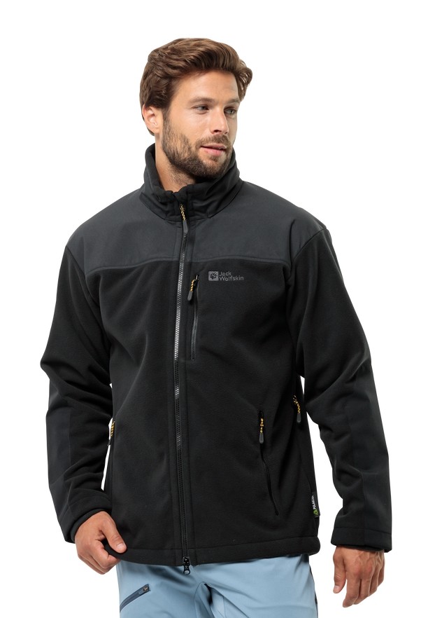 Black Men Jack Wolfskin Bornberg Hoody Softshell Jackets | 82337359