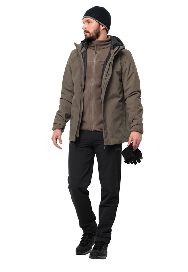 Black Men Jack Wolfskin Brand Beanie | 14020704