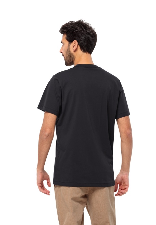 Black Men Jack Wolfskin Brand T Shirts | 91457631