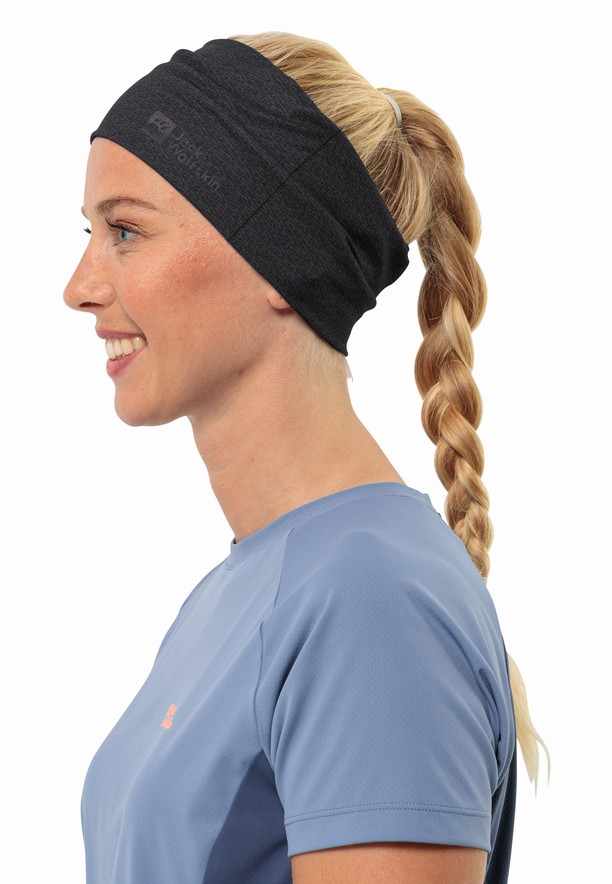 Black Men Jack Wolfskin Breez Headband | 91237838