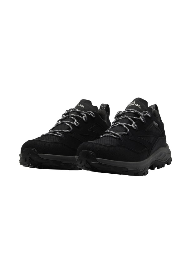 Black Men Jack Wolfskin Cyrox Texapore Low Hiking Shoes | 51412809