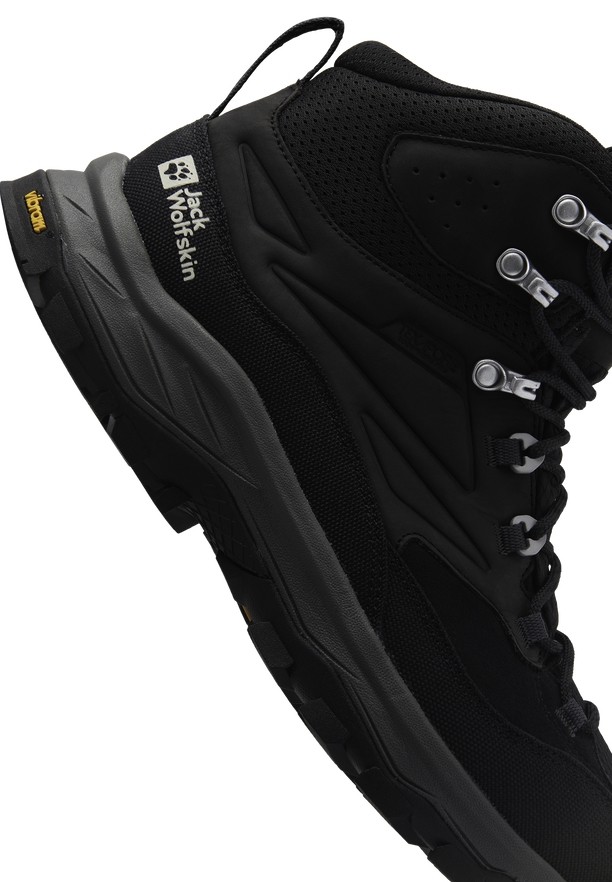 Black Men Jack Wolfskin Cyrox Texapore Mid Hiking Shoes | 92139125