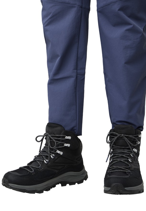 Black Men Jack Wolfskin Cyrox Texapore Mid Hiking Shoes | 92139125