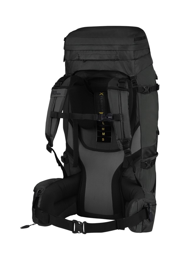 Black Men Jack Wolfskin Denali 65|10 Trekking Backpack | 19177732