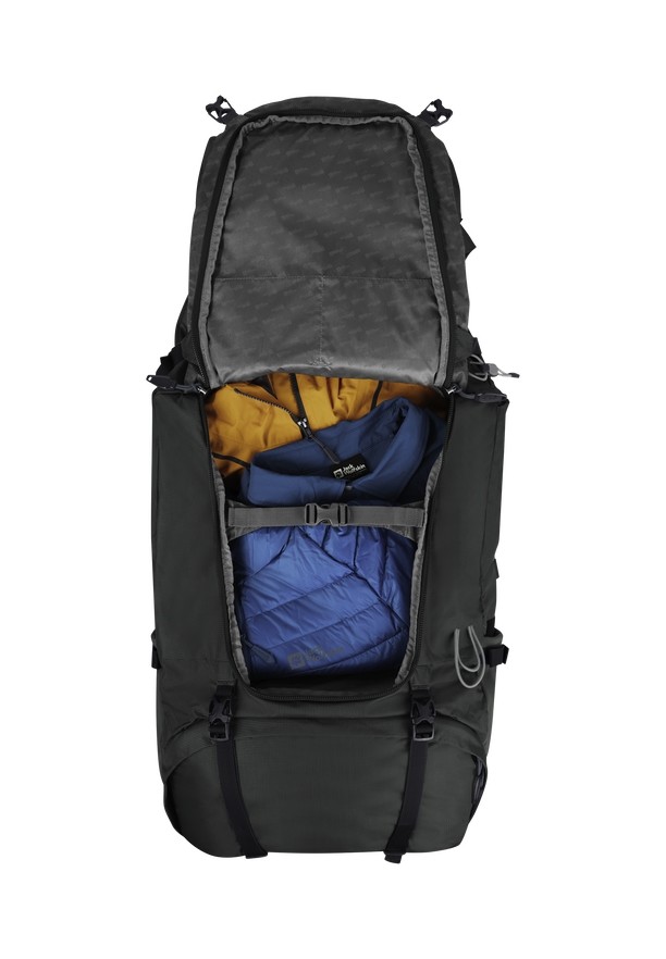 Black Men Jack Wolfskin Denali 75|10 Trekking Backpack | 31125064