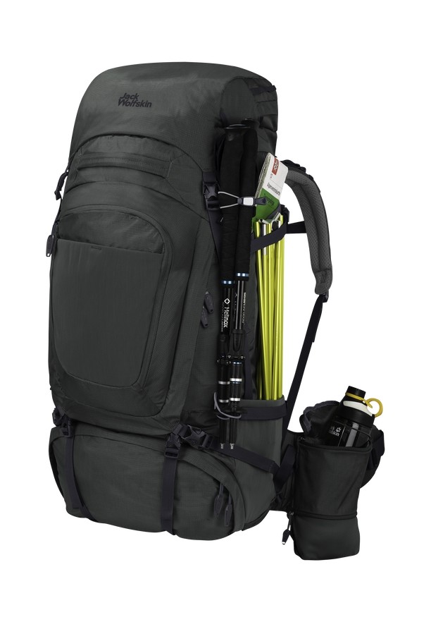 Black Men Jack Wolfskin Denali 75|10 Trekking Backpack | 31125064