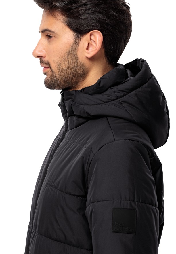 Black Men Jack Wolfskin Deutzer Long Jackets | 28954660