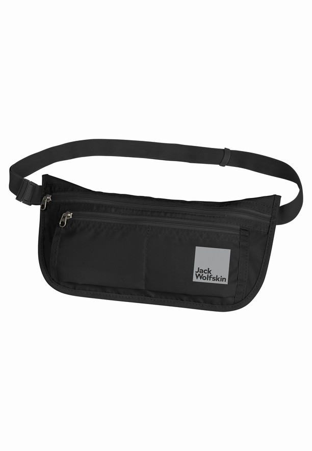 Black Men Jack Wolfskin Document Belt De Luxe Bum Bag | 58119202