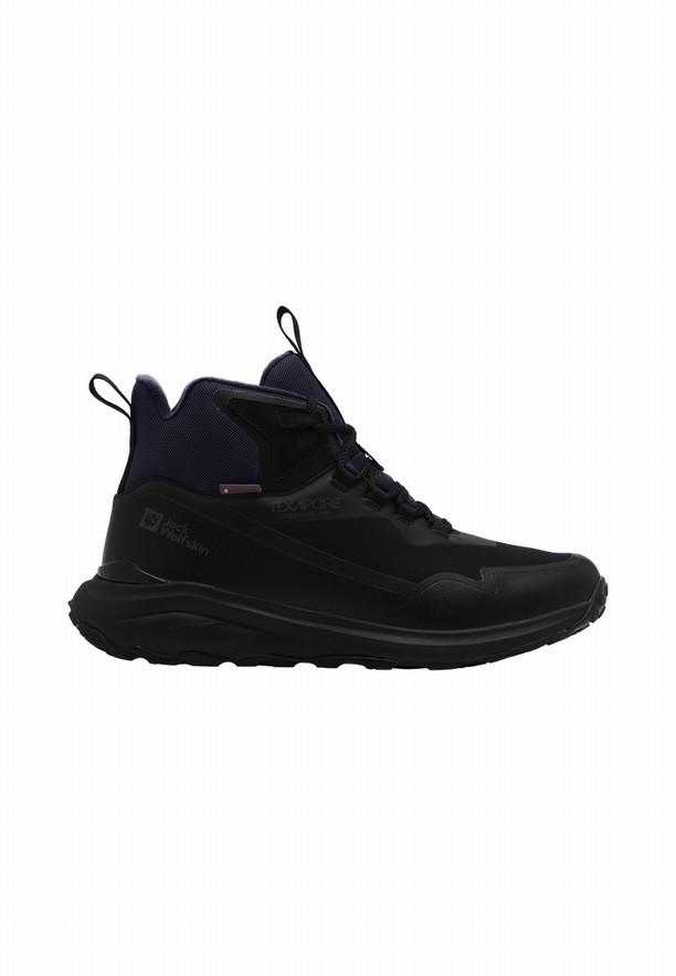 Black Men Jack Wolfskin Dromoventure Wt Texapore Mid Outdoor Shoes | 66916614