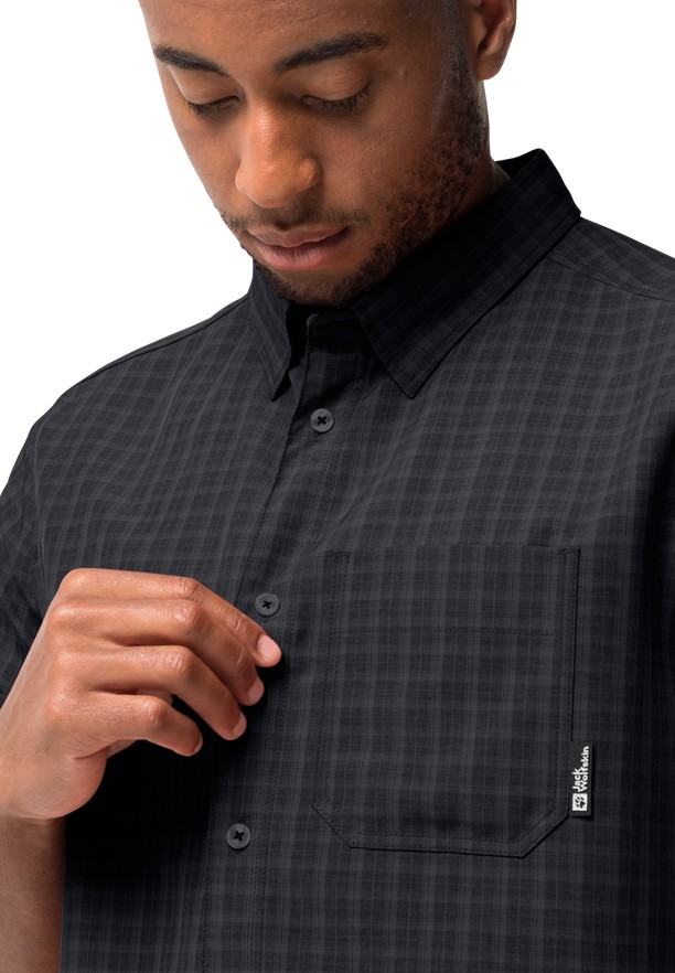 Black Men Jack Wolfskin El Dorado Shirts | 37214805