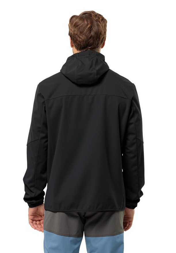 Black Men Jack Wolfskin Feldberg Hoody Softshell Jackets | 77914012
