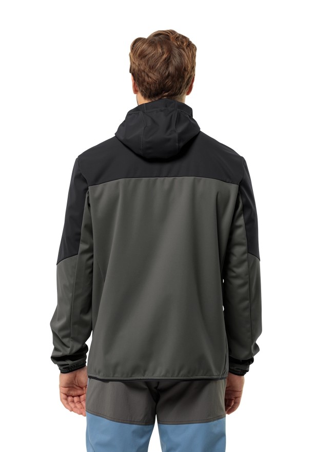 Black Men Jack Wolfskin Feldberg Hoody Softshell Jackets | 95082372