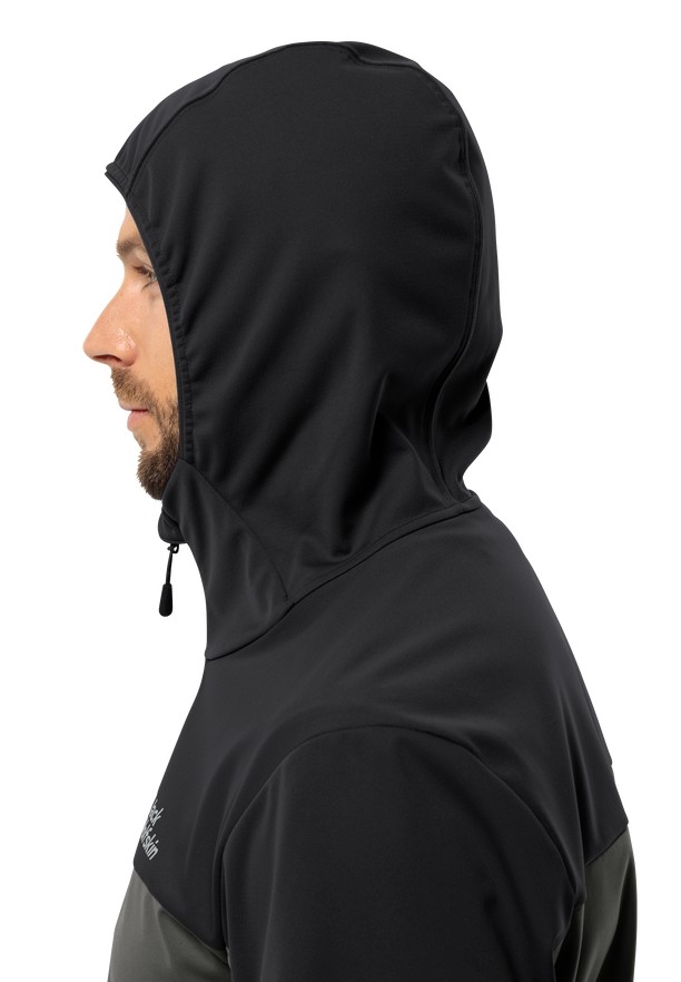 Black Men Jack Wolfskin Feldberg Hoody Softshell Jackets | 95082372