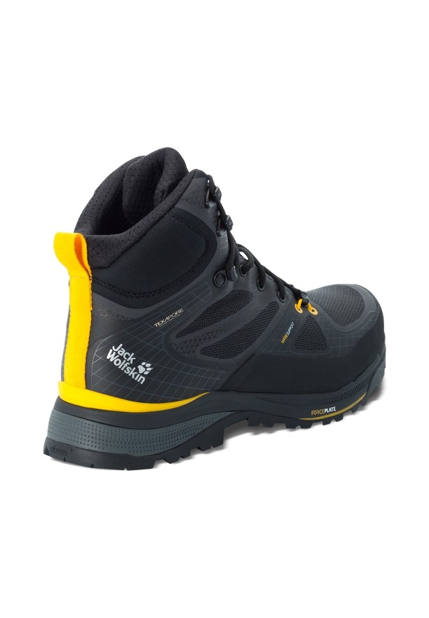Black Men Jack Wolfskin Force Trekker Texapore Mid Hiking Shoes | 41778421