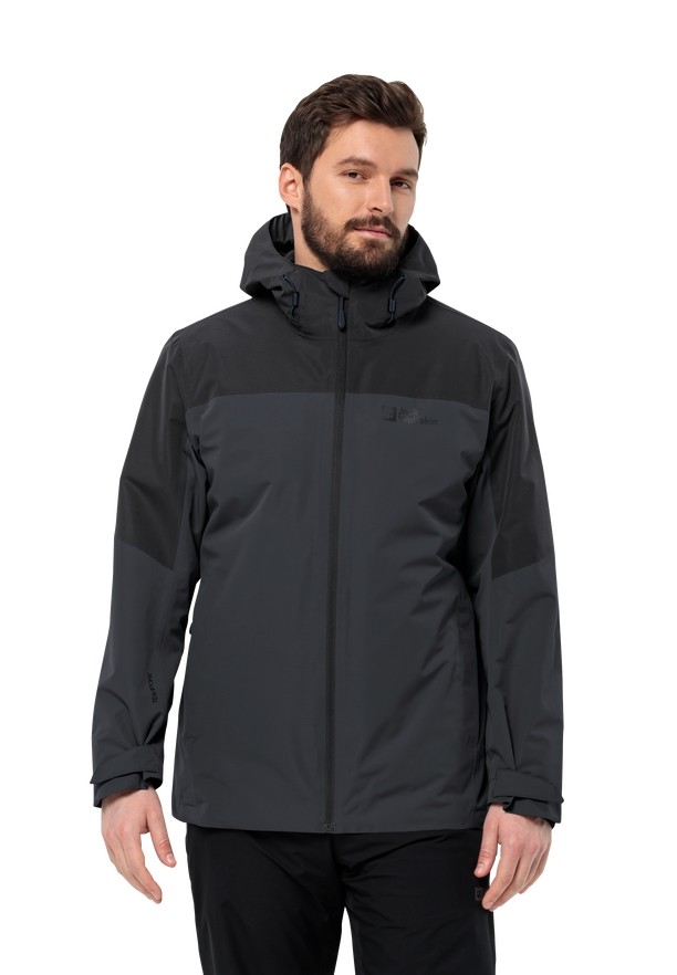 Black Men Jack Wolfskin Glaabach 3in1 Jackets | 80459115