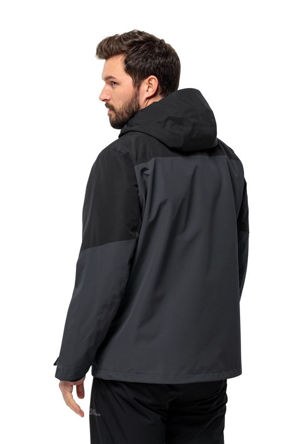Black Men Jack Wolfskin Glaabach 3in1 Jackets | 80459115