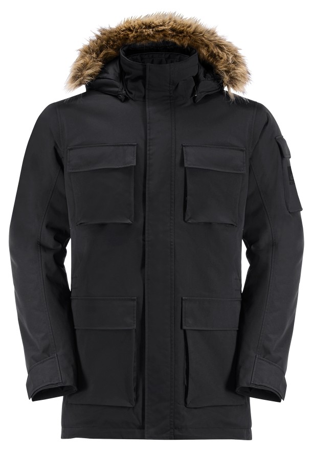 Black Men Jack Wolfskin Glacier Canyon Coats | 61769610