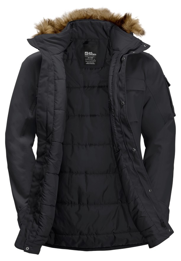 Black Men Jack Wolfskin Glacier Canyon Coats | 61769610