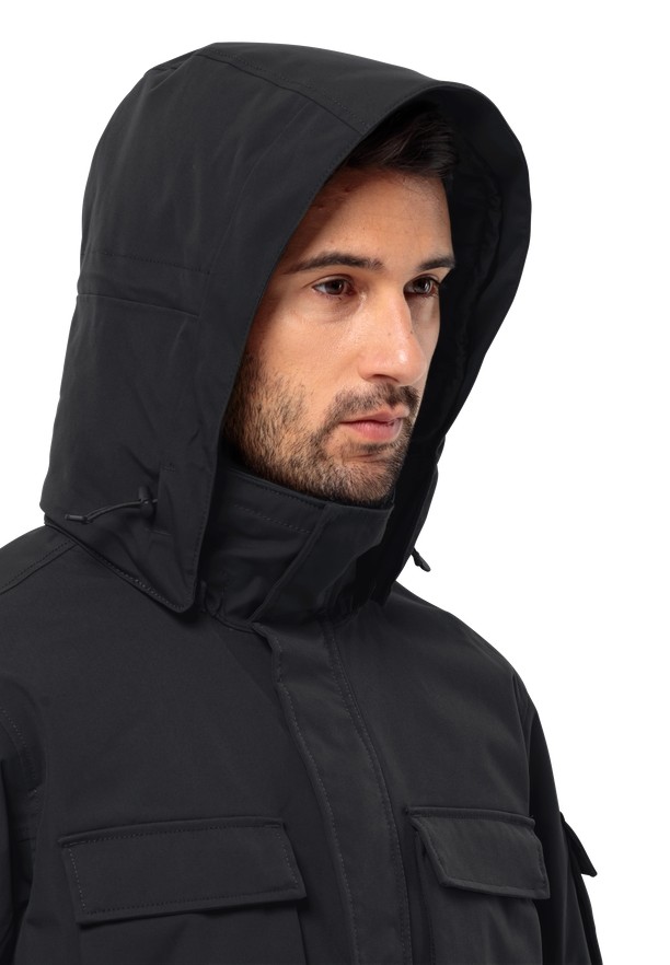 Black Men Jack Wolfskin Glacier Canyon Coats | 61769610