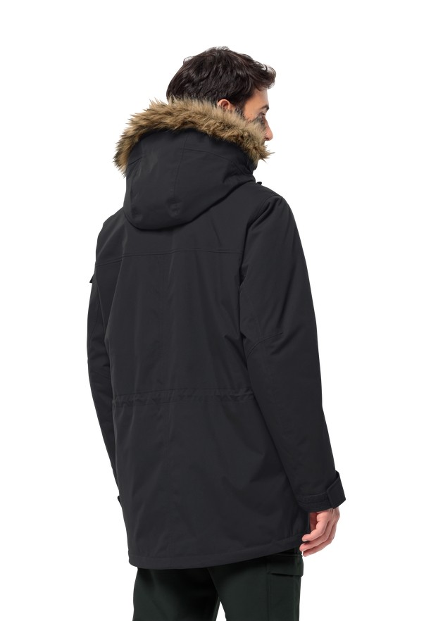 Black Men Jack Wolfskin Glacier Canyon Coats | 61769610