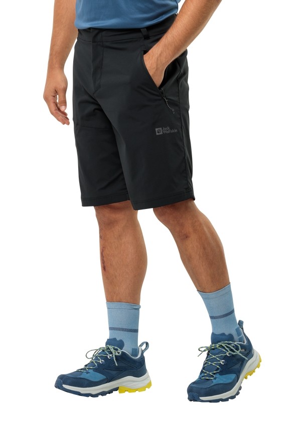 Black Men Jack Wolfskin Glastal Shorts | 79285702