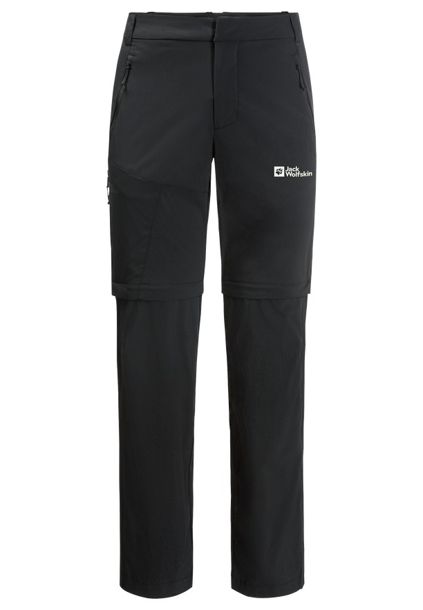 Black Men Jack Wolfskin Glastal Zip Away Hiking Pants | 62749296
